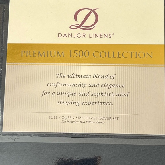 Danjor Lines Premium 1500 Collection Duvet Cover Set Navy Bedroom Full Queen - Picture 2 of 15